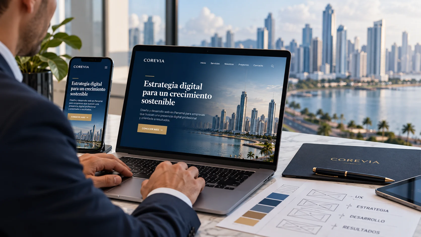 Desarrollo de página web empresarial profesional en Panamá