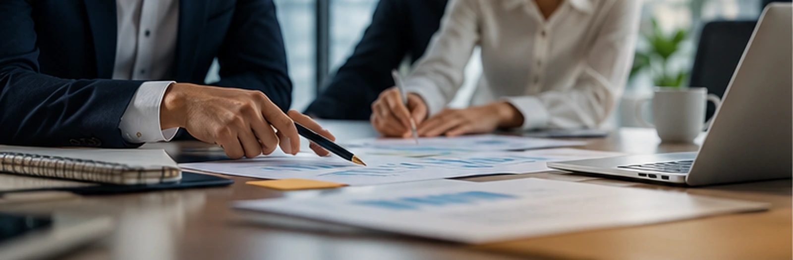 Equipo de consultoría analizando información y estrategias empresariales