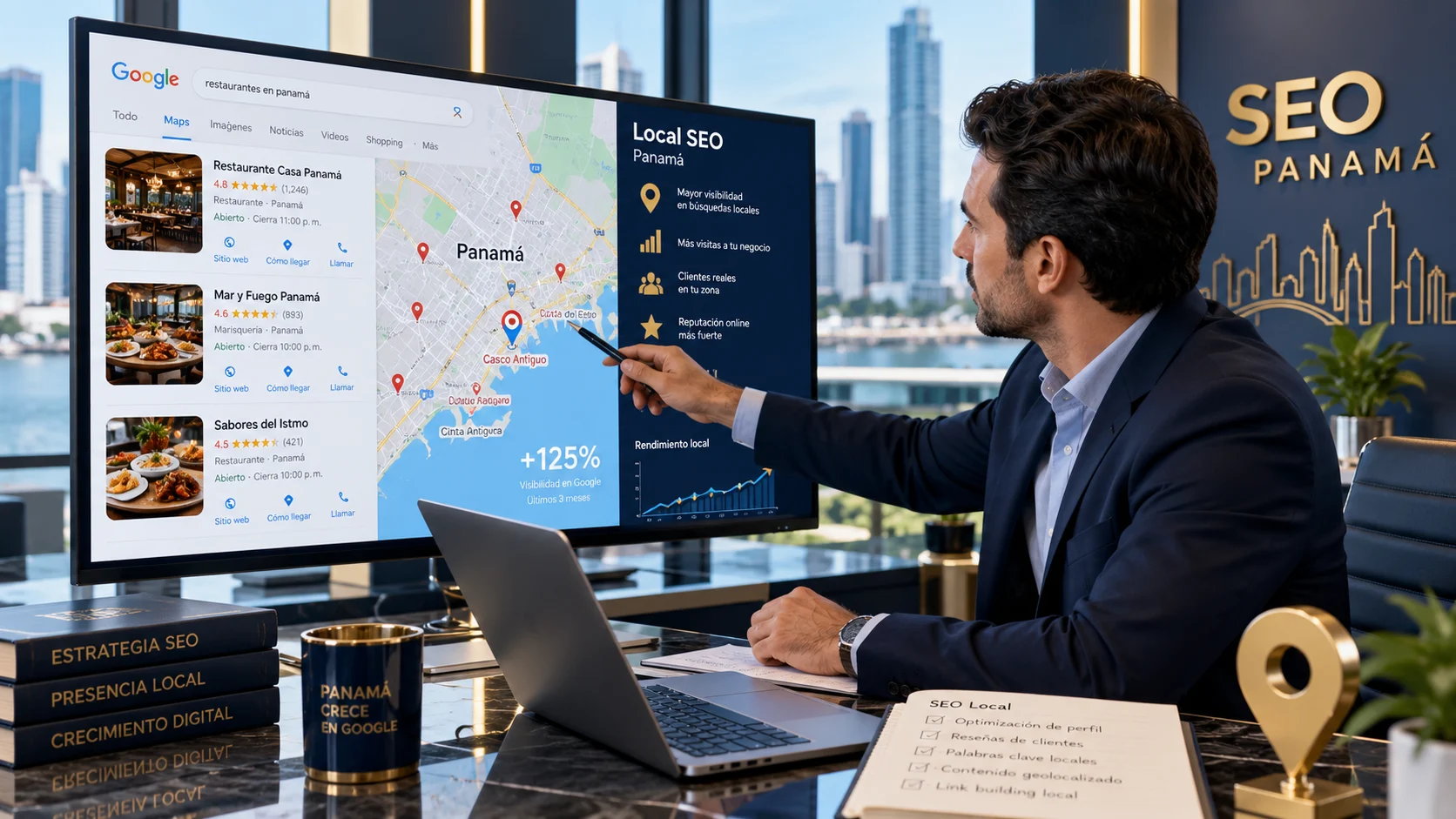 Análisis de SEO local y búsquedas geográficas en Panamá